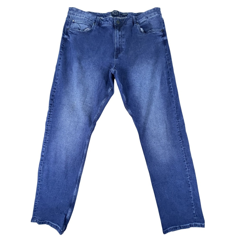 Ben‎ Sherman Jeans Mens 40x34 Blue Straight Fit Stretch Denim Pants